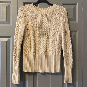 GAP Ivory Cable Knit Sweater - Size Small